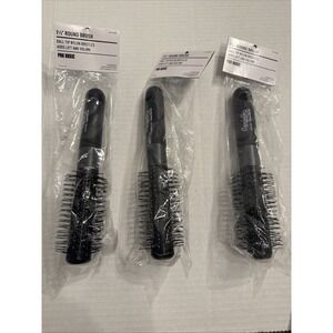 3 New Marianna Confetti 1.5"Round Brush Ball Point Nylon Bristles Black